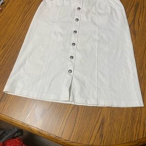 Tan A-Line Knee-Length Skirt for Casual Wear